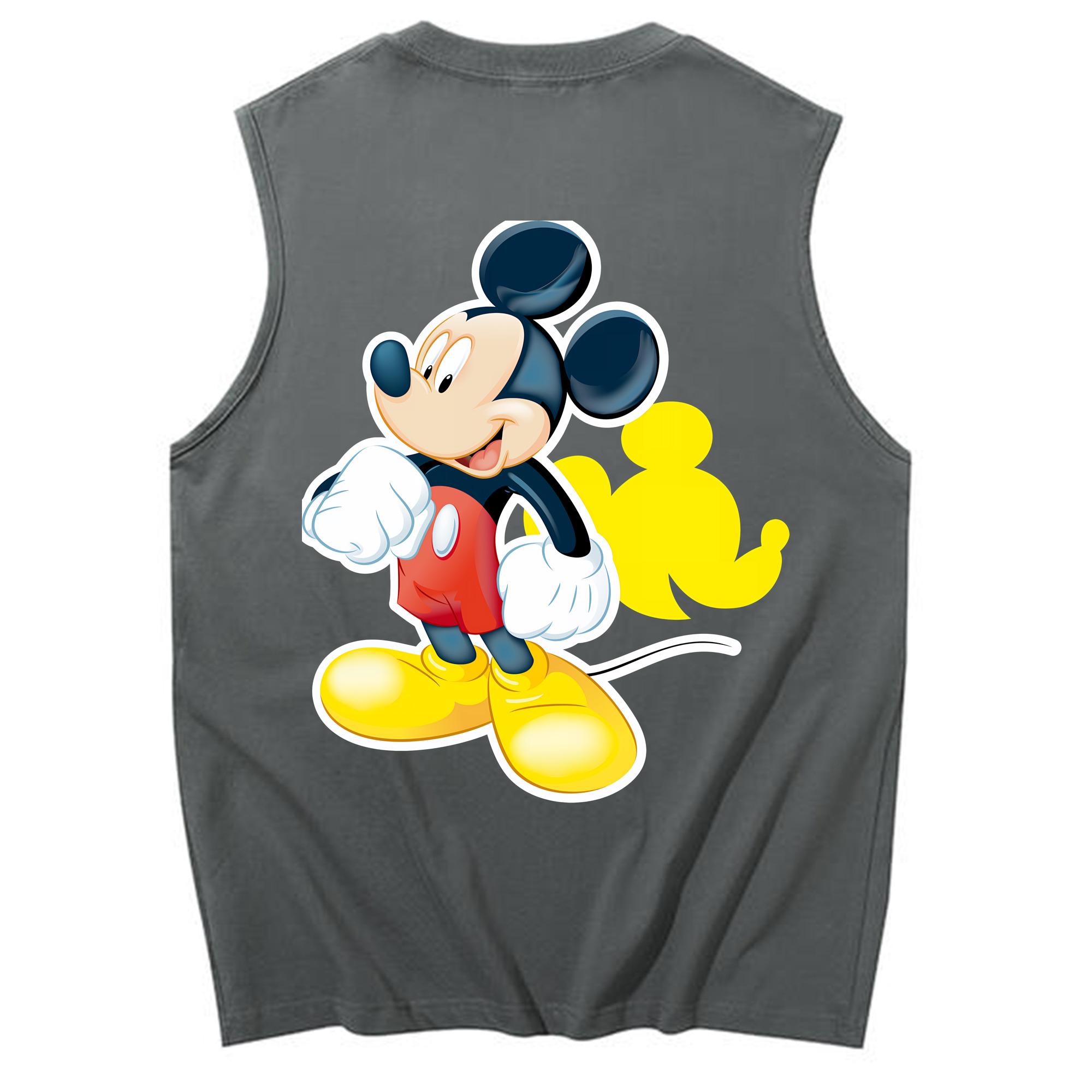 ミッキーマウス Mickey Mouse コットン100％タンクトップ（背面プリント）